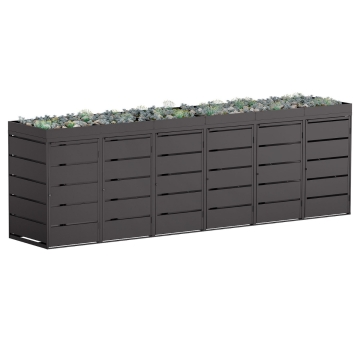 Abri pour six poubelles à 240L Edgar en noir 