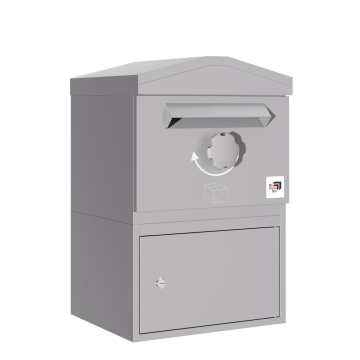 Boîte à colis Mainz à toit pointu -  taille M en Gris agate | sur pied