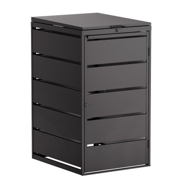 Abri pour une poubelle à 240L Edda en noir 