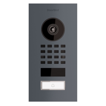 Interphone de porte encastré Smart-IN Doorbird D1101V en anthracite