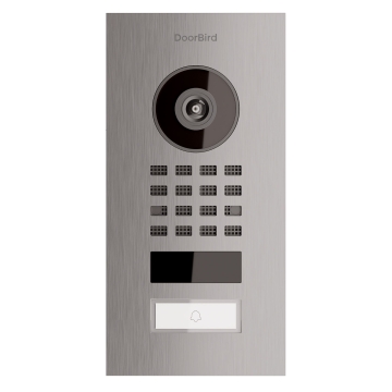 Interphone de porte encastré Smart-IN Doorbird D1101V en acier inoxydable