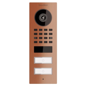 Interphone en saillie Smart-ON for Two Doorbird D1102V  avec aspect bronze