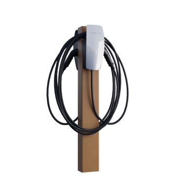 Borne de recharge Tesla VoltStand avec plaque de base noir-Copy