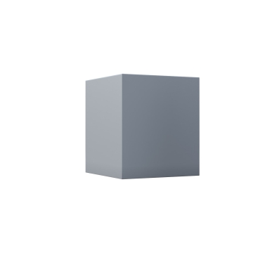 Applique « Cube Quarto » en gris métallisé