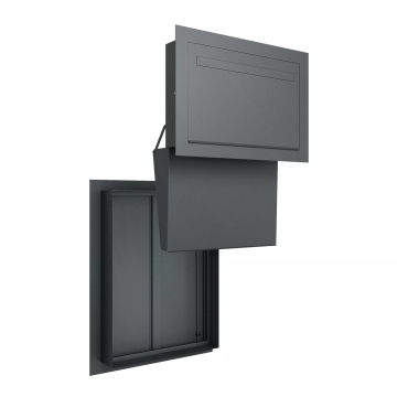 Boîte à colis Windsor - Taille L en Anthracite | Retrait à l'arrière