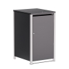 Abri pour une poubelle à 240L Hugo en anthracite avec cadre gris signal