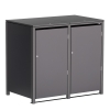 Abri pour deux poubelles à 240L Hugo en anthracite