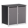 Abri pour deux poubelles à 240L Hugo en anthracite avec cadre gris signal