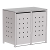 Abri pour deux poubelles à 240L Wilhelm en gris clair métallisé 