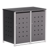 Abri pour deux poubelles à 240L Wilhelm en anthracite avec cadre gris signal