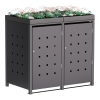 Abri pour deux poubelles à 120L Anna en anthracite 