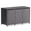 Abri pour trois poubelles à 240L Hugo en anthracite