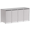 Abri pour quatre poubelles à 120L Helmut en gris clair métallisé 