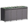 Abri pour quatre poubelles à 120L Emma en anthracite