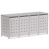 Abri pour quatre poubelles à 120L Horst en gris clair métallisé 