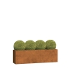 Jardinière - Ancona Maxi -avec des rôles- acier corten