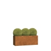 Jardinière - Ancona Medium -avec des rôles- acier corten