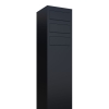 Boîtes aux lettres Monolith pour trois Noire