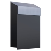 Boite aux Lettres Baby Box Noire avec rabat en acier inoxydable