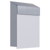 Boite aux Lettres Baby Box Blanche avec rabat en acier inoxydable