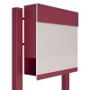 Boîte aux lettres sur pieds Manhattan Acryl Blanche Rouge
