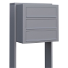 Boîtes aux lettres Cube pour trois Grise