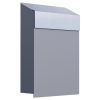 Boite aux Lettres Baby Box Grise avec rabat en acier inoxydable