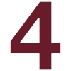 Numéro de Maison ''4'' Rouge