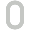 Numéro de Maison ''0'' Gris clair