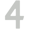 Numéro de Maison ''4'' Gris clair
