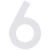 Numéro de Maison ''6'' Blanc