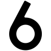 Numéro de Maison ''6'' Noire
