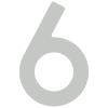 Numéro de Maison ''6'' Gris clair