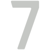 Numéro de Maison ''7'' Gris clair
