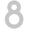 Numéro de Maison ''8'' Gris clair