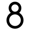 Numéro de maison moderne  ''8''  en noir