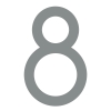 Numéro de maison mo derne ''8''  en gris