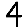 Numéro de maison moderne '' 4 '' - 245 mm en noir