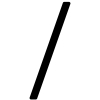 Signe Slash moderne '' / '' - 200 mm en noir