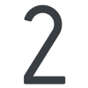 Numéro de maison moderne  ''2'' en anthracite