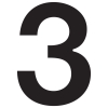Numéro de Maison ''3'' Noire