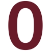 Numéro de Maison ''0'' Rouge