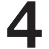 Numéro de Maison ''4'' Noire