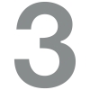 Numéro de Maison ''3'' Gris