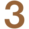 Numéro de Maison ''3'' Rouille
