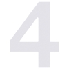 Numéro de Maison ''4'' Blanc
