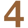 Numéro de Maison ''4'' Rouille
