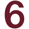 Numéro de Maison ''6'' Rouge