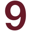 Numéro de Maison ''9'' Rouge