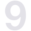 Numéro de Maison ''9'' Blanc